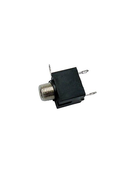 VROUWELIJKE 3.5mm MONO JACK - CHASSISMONTAGE ZWART