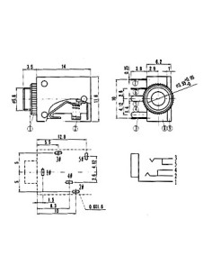 3.5mm-STEREO-KLINKENBUCHSE - VERNICKELT, CHASSISMONTAGE 2
