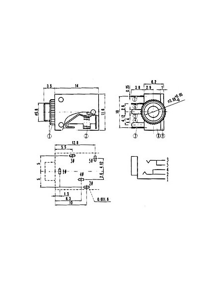 JACK FEMELLE 3.5mm STEREO NICKELE