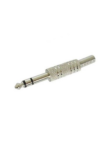 6.35mm MALE JACK CONNECTOR - NICKEL STEREO