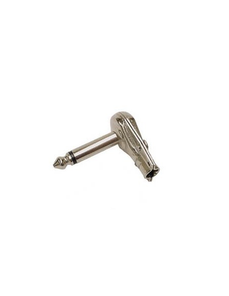 6.35mm 90° MALE JACK CONNECTOR - NICKEL MONO