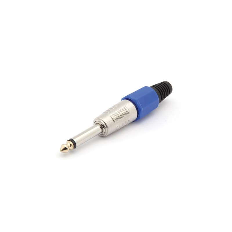 6.35mm PROFESSIONAL MALE JACK CONNECTOR - MONO - BLUE