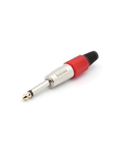 PROFESSIONELE MANNELIJKE 6.35mm MONO JACK - ROOD