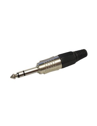 PROFESSIONELE MANNELIJKE 6.35mm STEREO JACK - ZWART