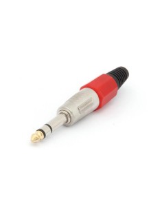 PROFESSIONELE MANNELIJKE 6.35mm STEREO JACK - ROOD