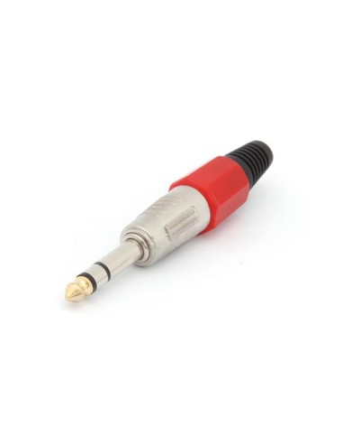 6.35mm PROFESSIONAL MALE JACK CONNECTOR - STEREO - RED