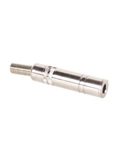 VROUWELIJKE 6.35mm MONO JACK MET PLASTIC HULS - VERZILVERD