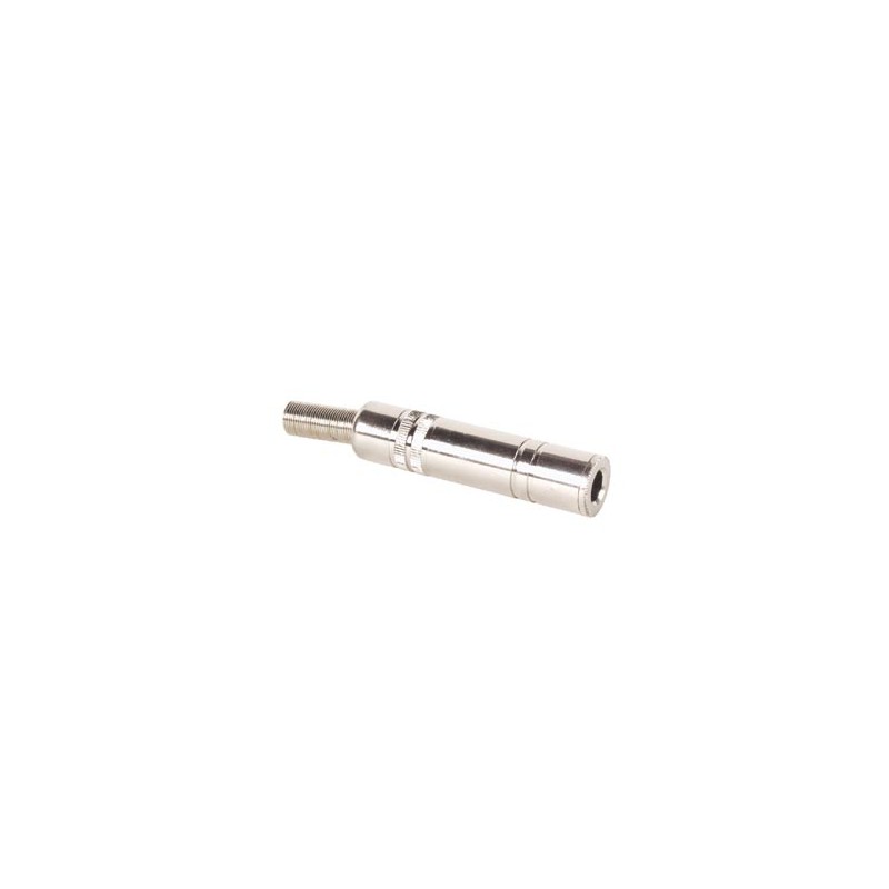 6.35 mm  FEMALE JACK CONNECTOR - STEREO - SILVER