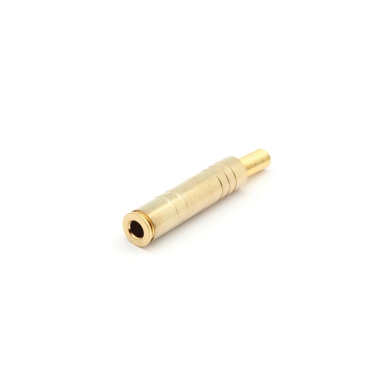 6.35mm FEMALE JACK CONNECTOR - STEREO - GOLD