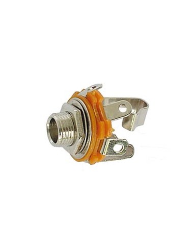 6.35mm FEMALE JACK CONNECTOR - OPEN CIRCUIT CHASSIS - STEREO