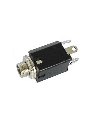 6.35mm FEMALE JACK CONNECTOR - WITH SWITCH - MONO