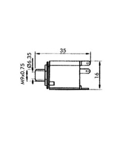 VROUWELIJKE 6.35mm MONO JACK - MET SCHAKELAAR 2