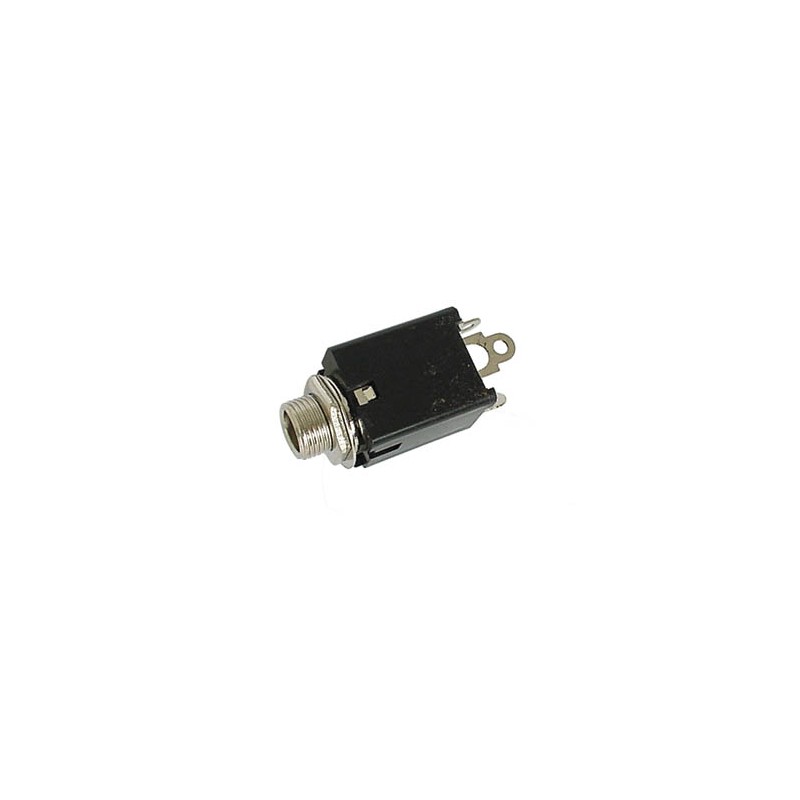 6.35mm FEMALE JACK CONNECTOR - WITH SWITCH - STEREO