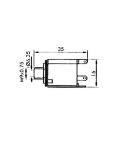 VROUWELIJKE 6.35mm STEREO JACK - MET SCHAKELAAR 2