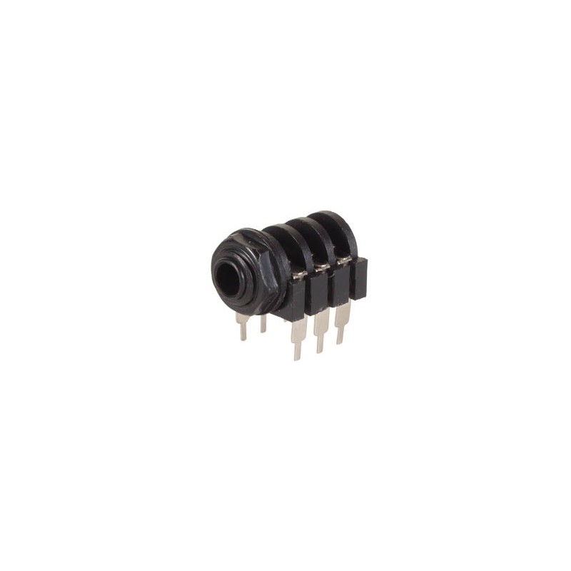 6.35mm FEMALE JACK CONNECTOR - CLOSED CIRCUIT - STEREO