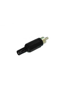 MANNELIJKE RCA PLUG - ZWART