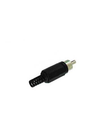 RCA PLUG MALE - BLACK