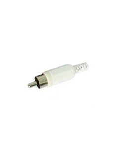 MANNELIJKE RCA PLUG - WIT