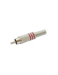 CINCH-STECKER - VERNICKELT - ROT