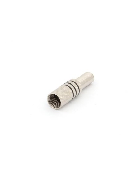 VROUWELIJKE RCA PLUG - VERNIKKELD - ZWART