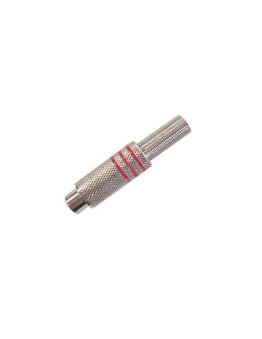 CONECTOR RCA HEMBRA NIQUELADO - ROJO