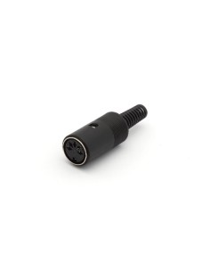 VROUWELIJKE 5P DIN PLUG ZWART