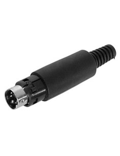 MANNELIJKE 4P MINI-DIN PLUG - ZWART