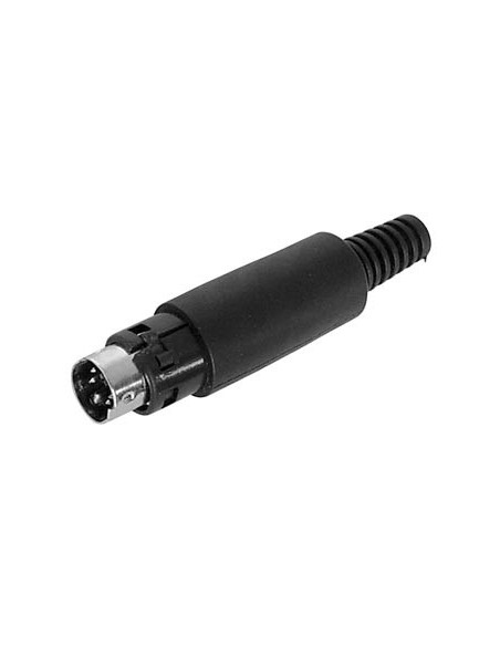 MANNELIJKE 4P MINI-DIN PLUG - ZWART
