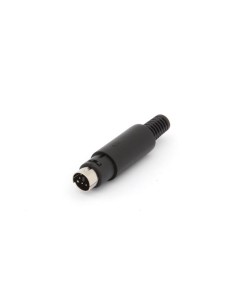 MANNELIJKE 6P MINI-DIN PLUG - ZWART