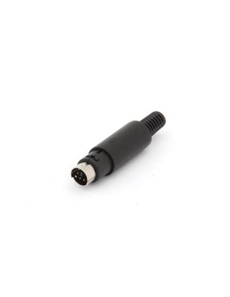 MANNELIJKE 6P MINI-DIN PLUG - ZWART