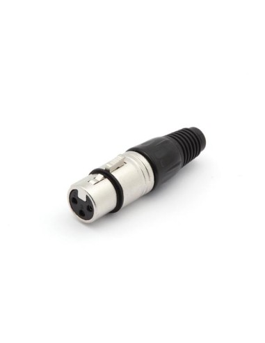 3P FEMALE XLR PLUG - NICKEL