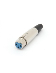 3P FEMALE XLR PLUG - NICKEL