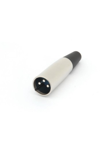 3P MALE XLR PLUG - NICKEL