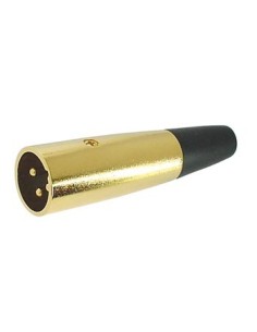 3P MALE XLR PLUG - GOLD-PLATED