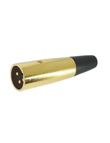 3P MALE XLR PLUG - GOLD-PLATED