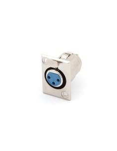 3P FEMALE XLR PLUG - NICKEL - CHASSIS