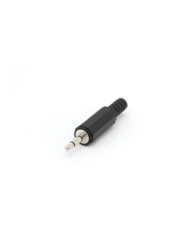 MANNELIJKE 3.5mm MONO JACK - PLASTIC - ZWART