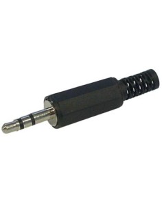 3.5mm MALE JACK CONNECTOR - BLACK PLASTIC STEREO
