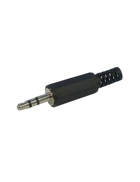 MANNELIJKE 3.5mm STEREO JACK - PLASTIC - ZWART