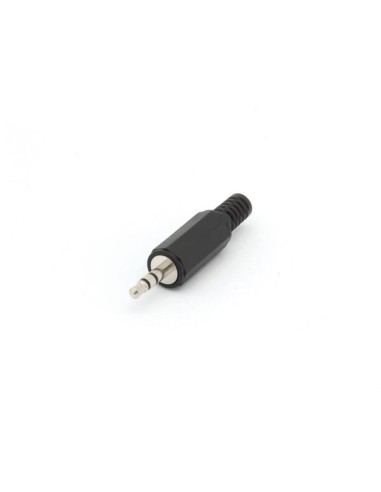 3.5mm MALE JACK CONNECTOR - BLACK PLASTIC STEREO