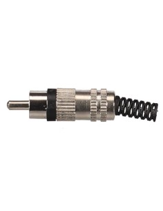 MALE RCA PLUG - NICKEL - BLACK 2