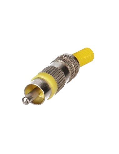 MALE RCA PLUG - NICKEL - YELLOW