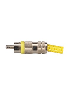 MANNELIJKE RCA PLUG - VERNIKKELD - GEEL 2