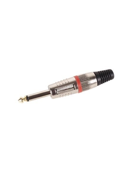 PROFESSIONELLER 6.35mm-MONO-KLINKENSTECKER - ROT, VERGOLDETE SPITZE