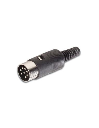 MANNELIJKE AUDIO DIN PLUG - 8P - ZWART