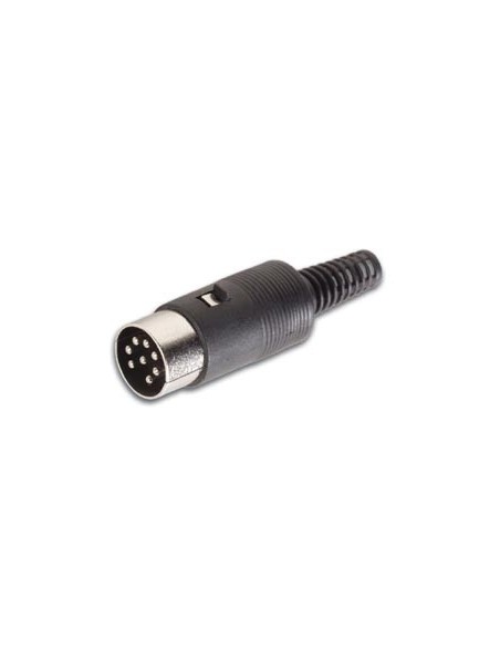 MANNELIJKE AUDIO DIN PLUG - 8P - ZWART