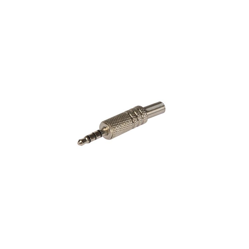 3.5mm MALE JACK CONNECTOR - NICKEL STEREO - 4 CONTACTS