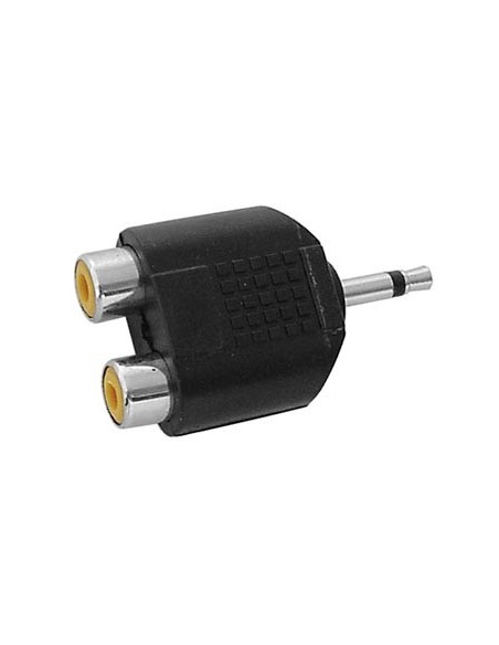 JACK MALE 3.5mm MONO VERS 2 x RCA FEMELLE