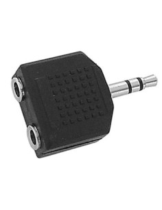 DUAL FEMALE 3.5mm STEREO JACK TO MALE 3.5mm STEREO JACK