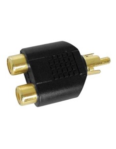 DUAL FEMALE RCA TO MALE RCA - GOLD